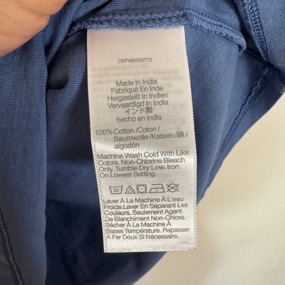 Madewell Essential Slim Tee WMNS S Delphinium Blue Lightweight Cotton Pullover - Picture 8 of 9